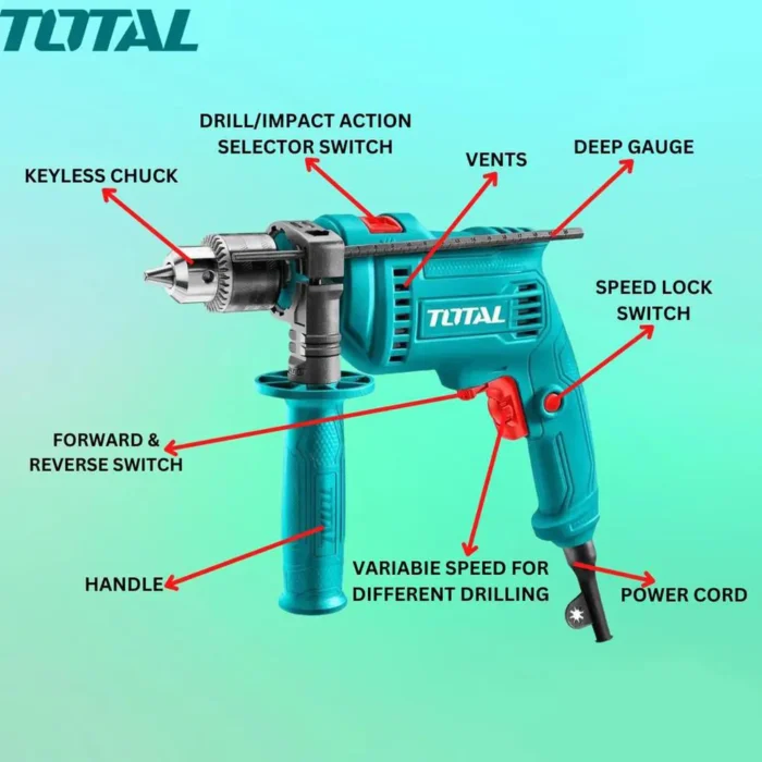 IMPACT DRILL 680W TOTAL-TG1061356 Total Impact Drill680W (2) IMPACT DRILL 680W TOTAL-TG1061356 Total Impact Drill680W (2)