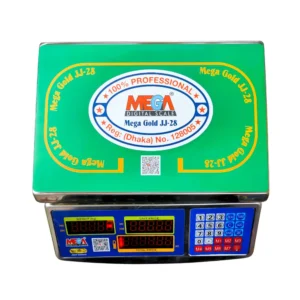 Mega Digital Weight Scale 35 kg (Stainless steel/Metal Plate) (Model: Gold JJ 28) Price Computing Scale - মেগা ডিজিটাল ওজন স্কেল ৩৫ কেজি (স্টেইনলেস স্টিল/ধাতব প্লেট) (মডেল: Gold JJ 28) মূল্য গণনা স্কেল