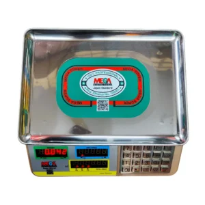 Mega Digital Weight Scale 40 kg (Stainless steel/Metal Plate) (Model: Super ACS-L4) Price Computing Scale - মেগা ডিজিটাল ওজন স্কেল ৪০ কেজি (স্টেইনলেস স্টিল/ধাতব প্লেট) (মডেল: Super ACS-L4) মূল্য গণনা স্কেল
