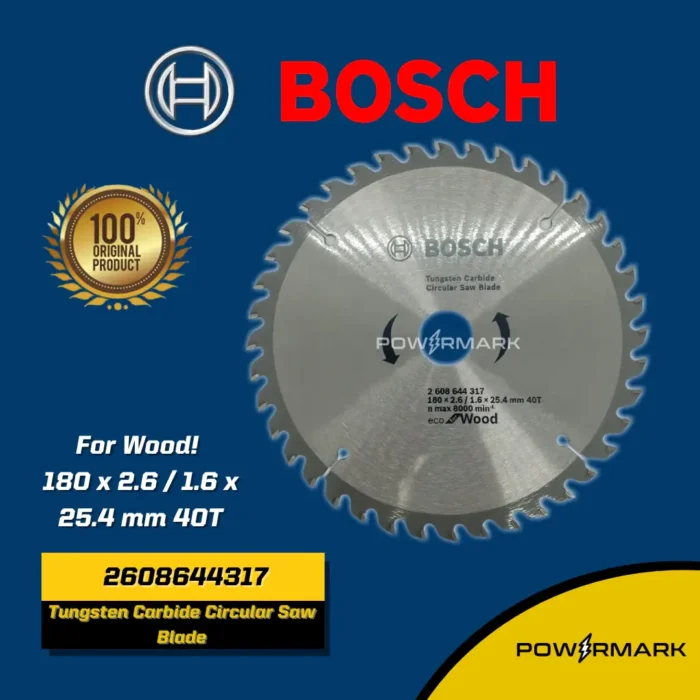 Bosch Circular Saw Blade EC WO H 180x25,4-40T 2608644317 (2) Bosch Circular Saw Blade EC WO H 180x25,4-40T 2608644317 (2)
