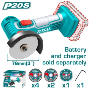 Total TAGLI7601 লিথিয়াম-আয়ন মিনি কাট-অফ মেশিন – Cordless Portable Metal Cutter for Professional Use