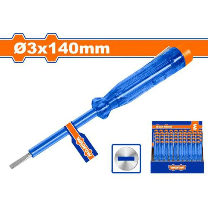 WADFOW Test Pencil 3×140mm (WTP1501) – AC 100-500V ভোল্টেজ চেকার পেন (1) WADFOW Test Pencil 3×140mm (WTP1501) – AC 100-500V ভোল্টেজ চেকার পেন (1)